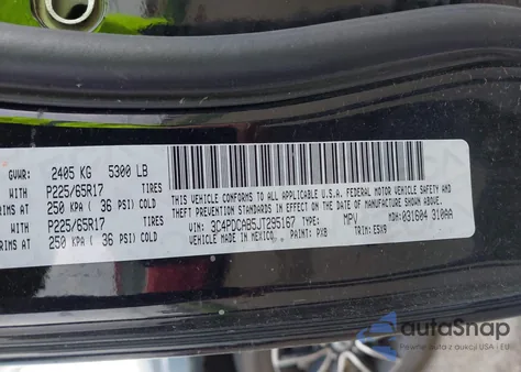 2018 Dodge Journey Se из США, поврежденный, VIN 3C4PDCAB5JT295167